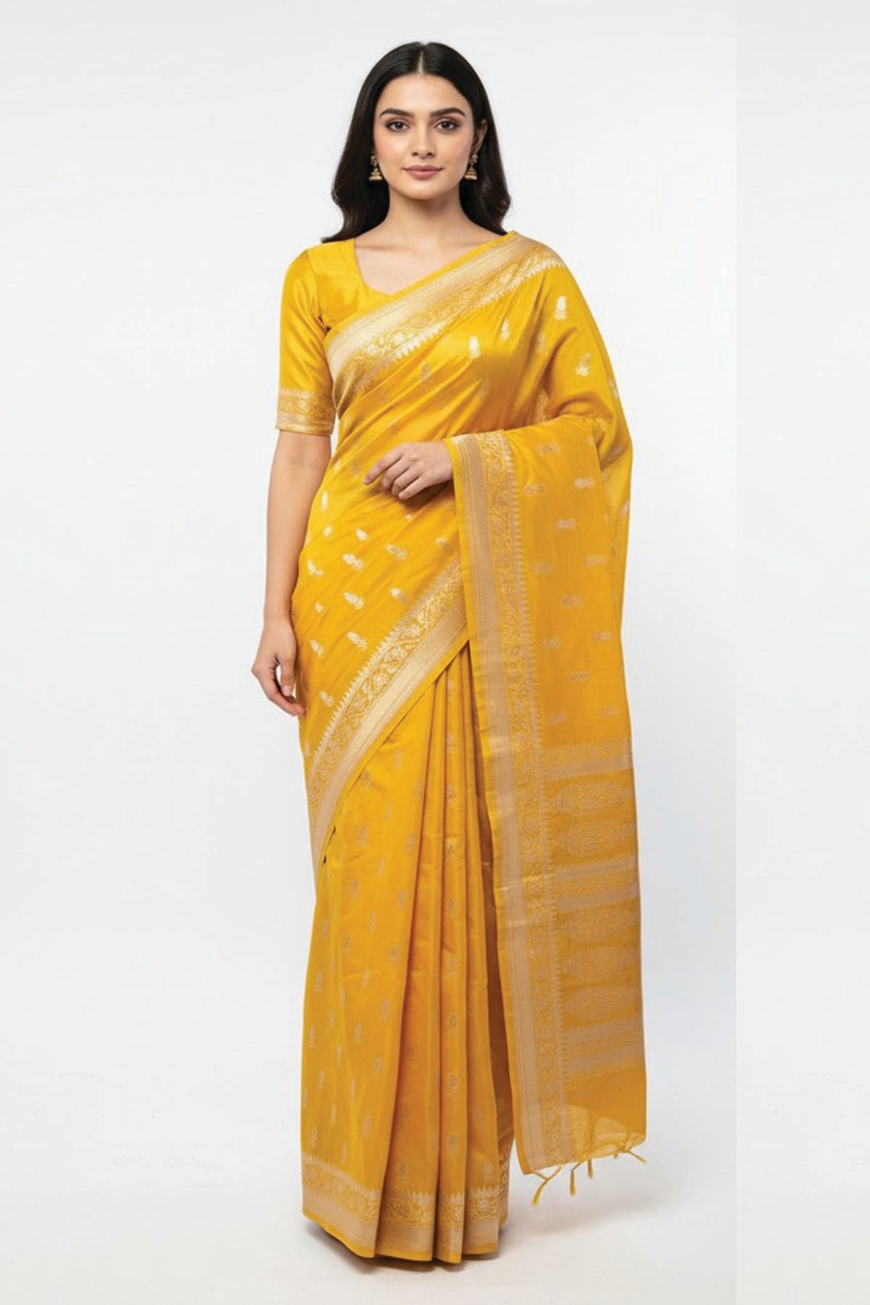 Embellished, Embroidered Bollywood
                                    Organza Saree (Green)