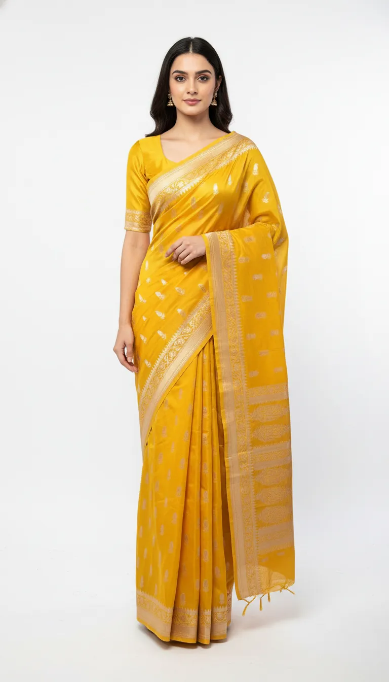 Embellished, Embroidered Bollywood
                                    Organza Saree (Green)