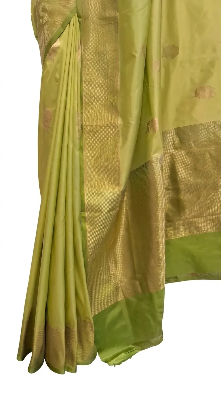 Embellished, Embroidered Bollywood
                                    Organza Saree (Green)