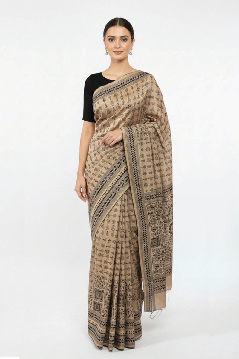 Embellished, Embroidered Bollywood
                                    Organza Saree (Green)