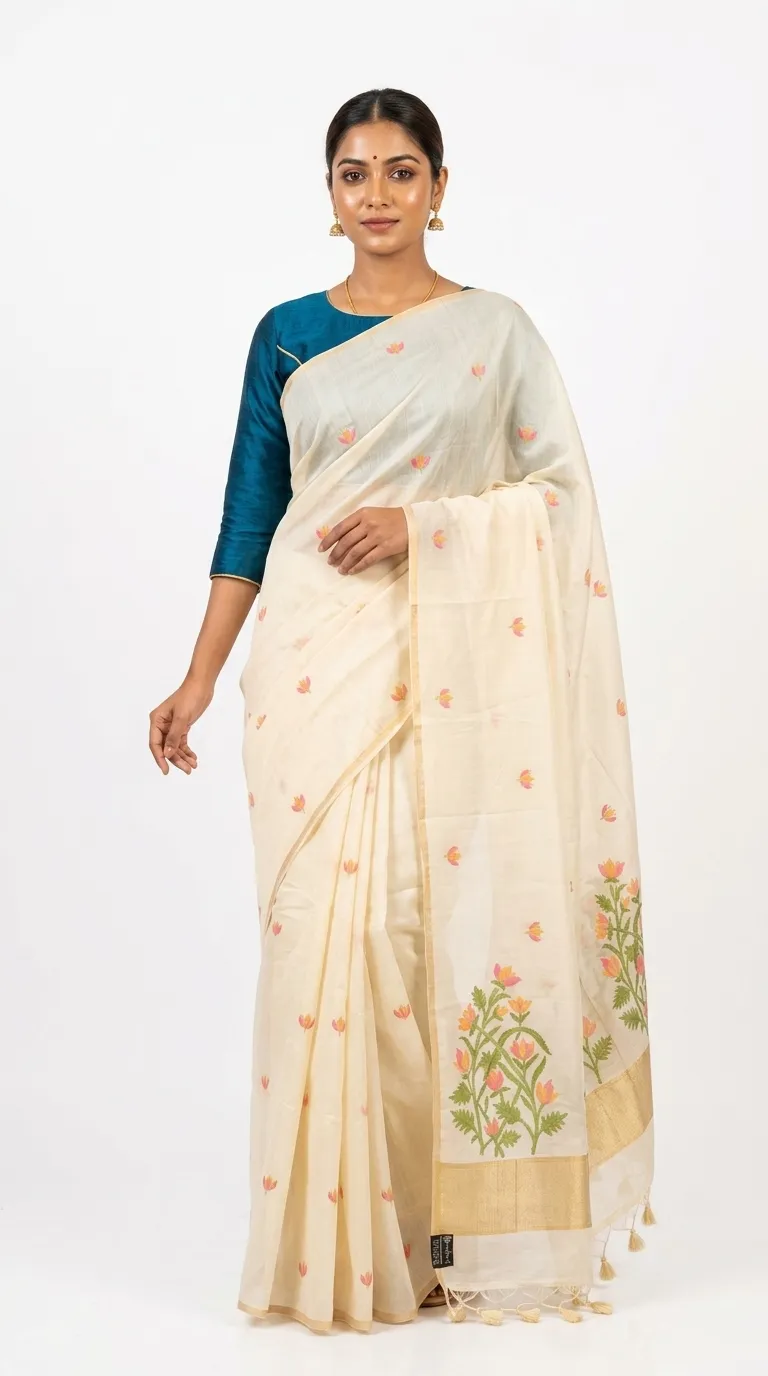 Embellished, Embroidered Bollywood
                                    Organza Saree (Green)