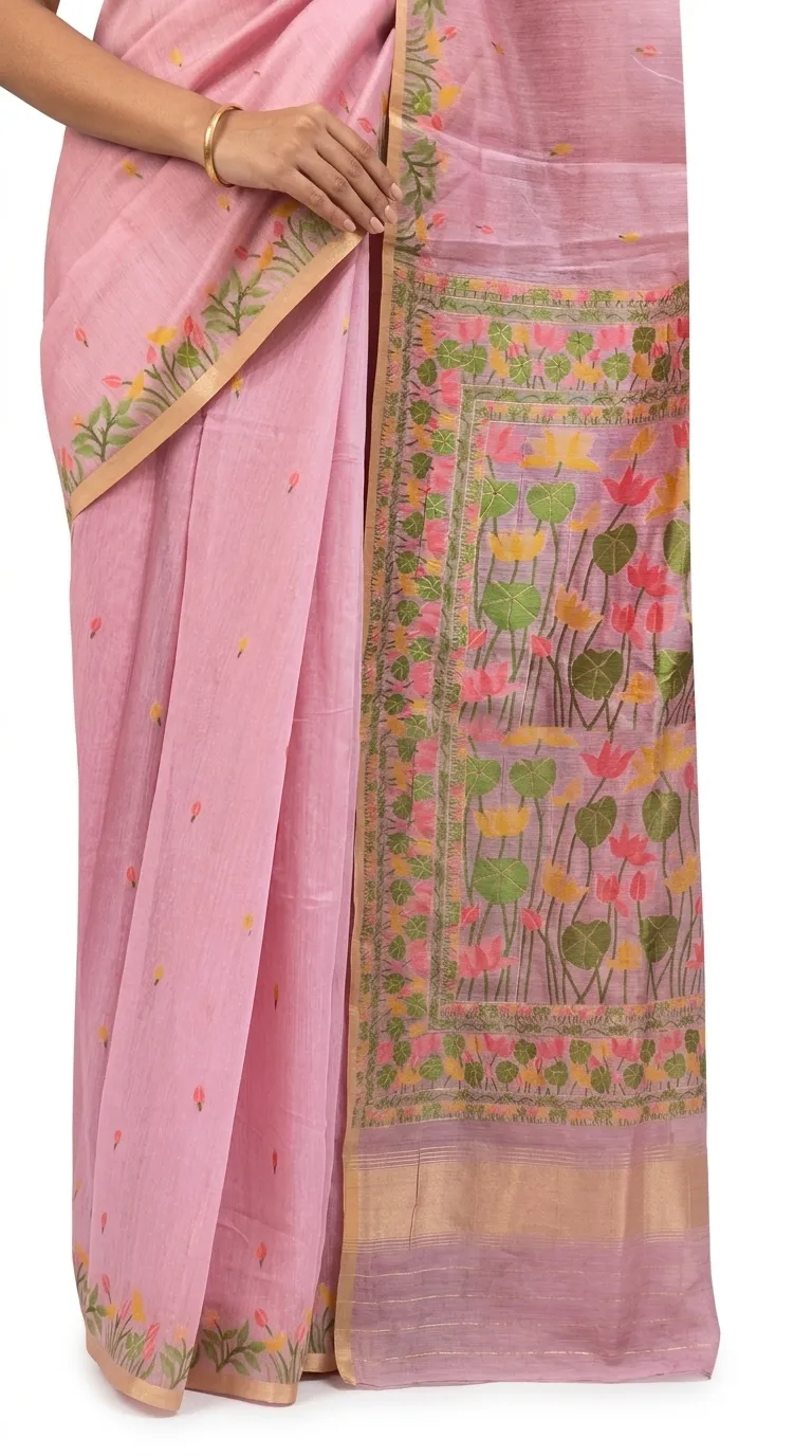 Embellished, Embroidered Bollywood
                                    Organza Saree (Green)