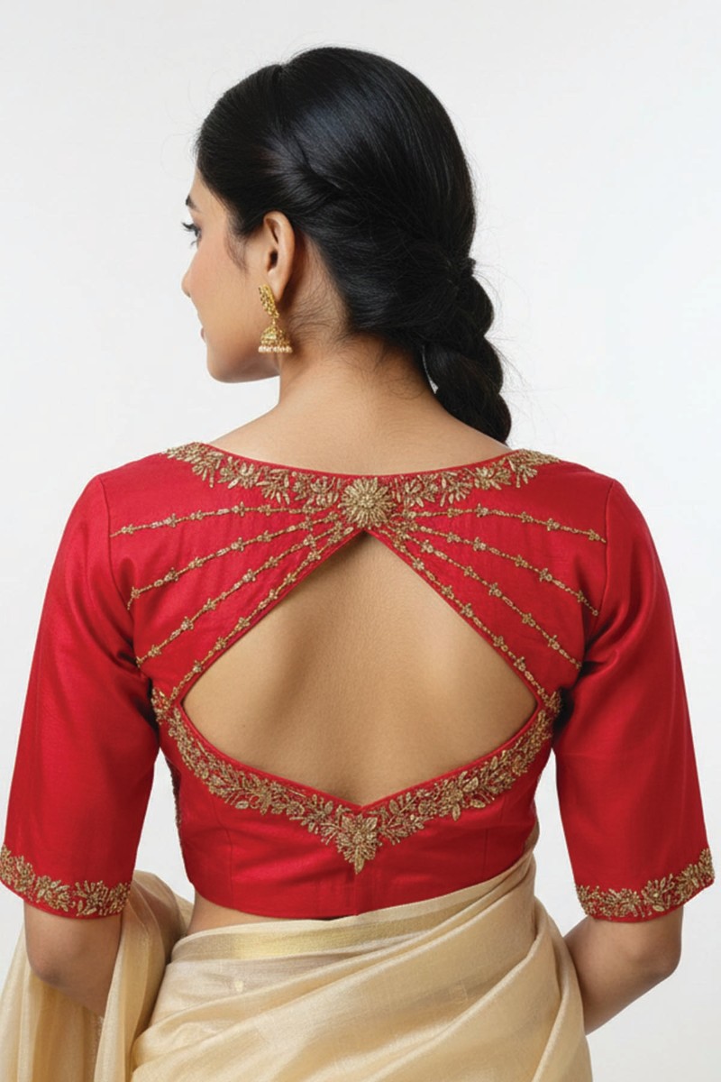 Embellished, Embroidered Bollywood
                                    Organza Saree (Green)