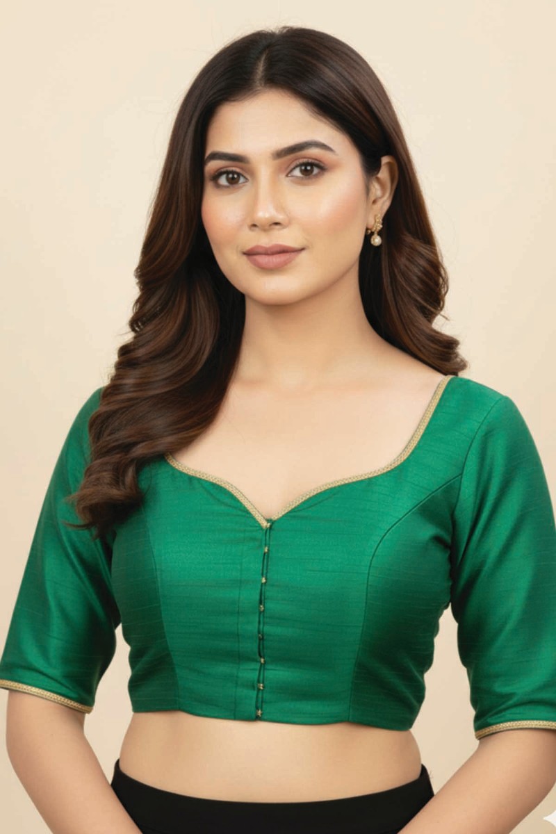 Embellished, Embroidered Bollywood
                                    Organza Saree (Green)