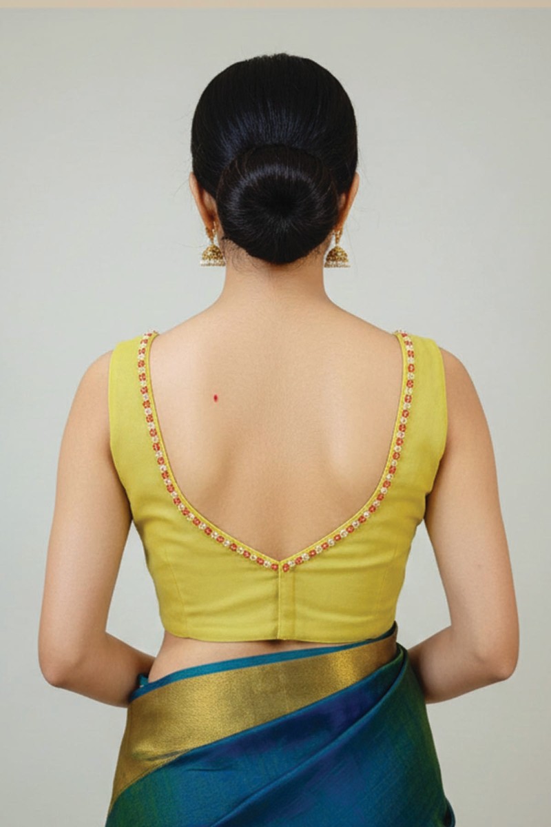 Embellished, Embroidered Bollywood
                                    Organza Saree (Green)