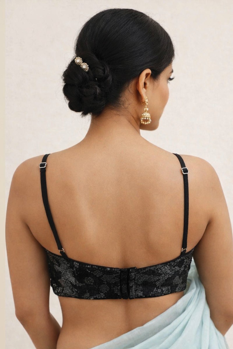 Embellished, Embroidered Bollywood
                                    Organza Saree (Green)