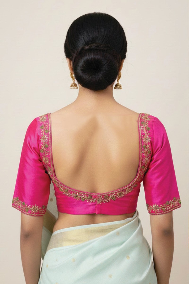 Embellished, Embroidered Bollywood
                                    Organza Saree (Green)