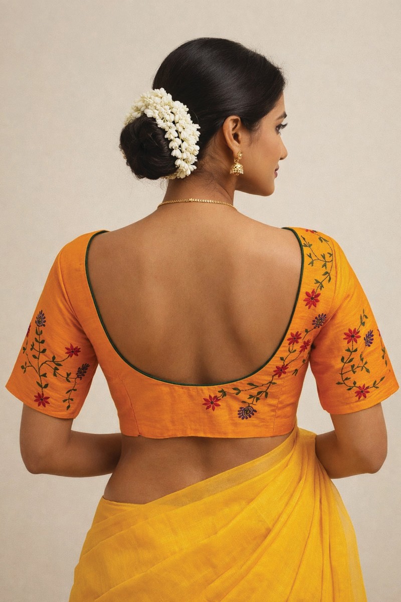 Embellished, Embroidered Bollywood
                                    Organza Saree (Green)