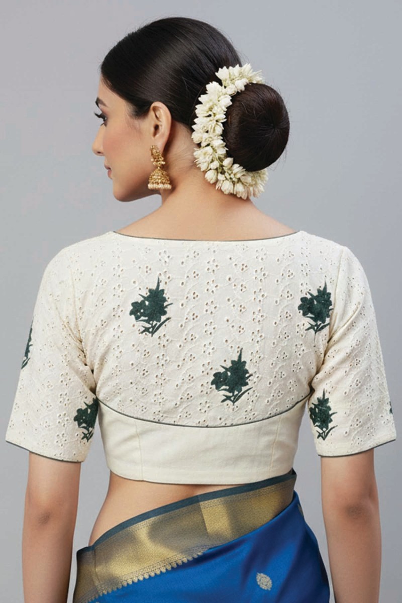 Embellished, Embroidered Bollywood
                                    Organza Saree (Green)