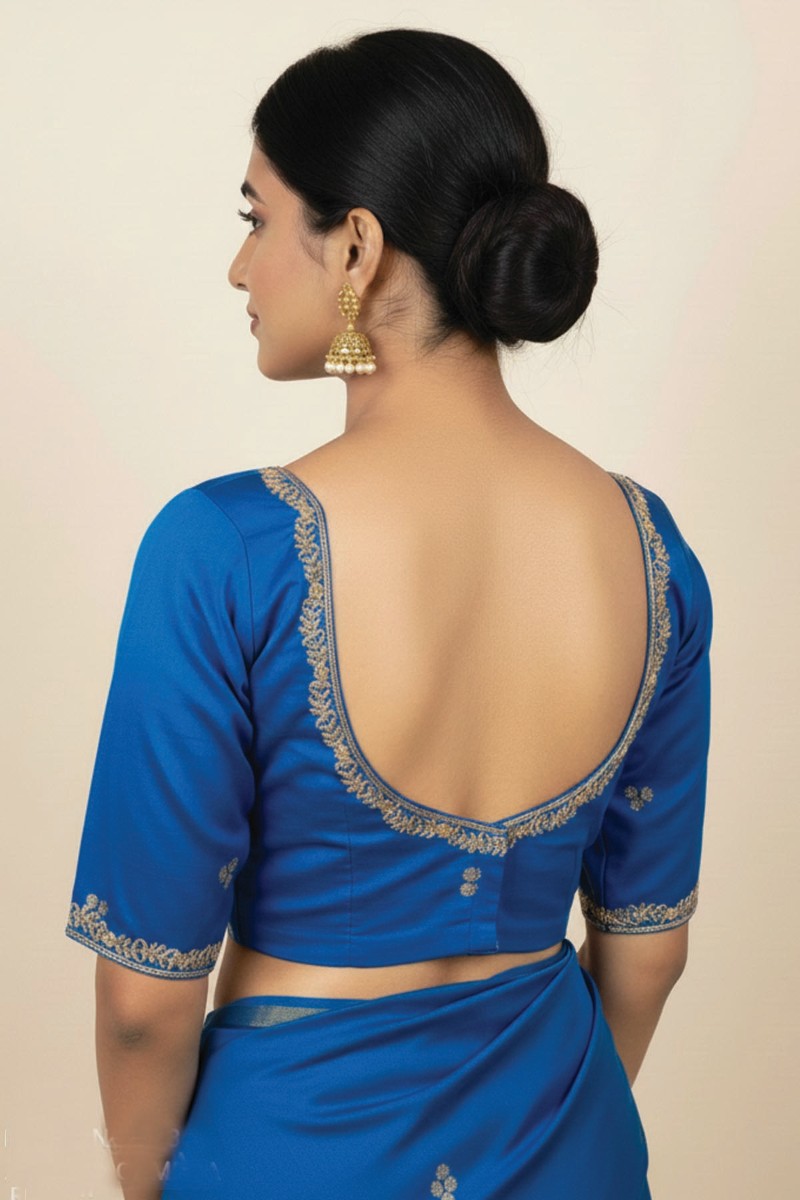 Embellished, Embroidered Bollywood
                                    Organza Saree (Green)