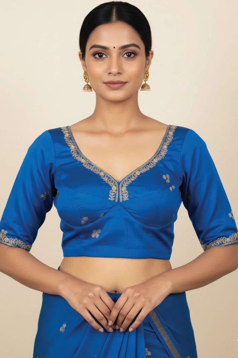 Embellished, Embroidered Bollywood
                                    Organza Saree (Green)
