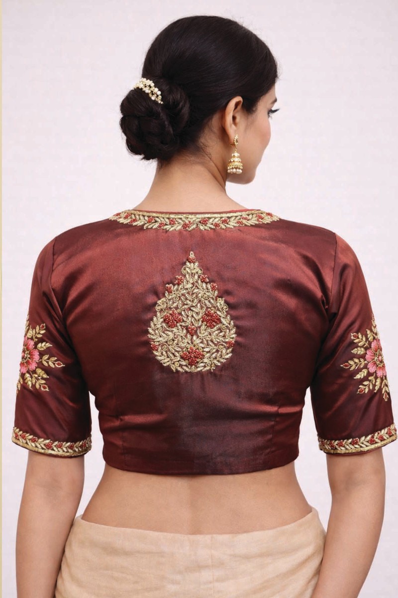 Embellished, Embroidered Bollywood
                                    Organza Saree (Green)