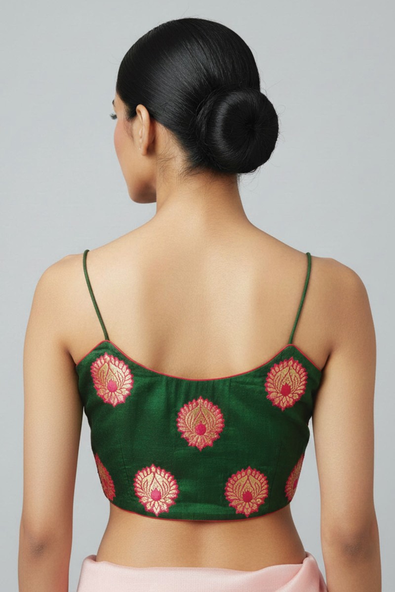 Embellished, Embroidered Bollywood
                                    Organza Saree (Green)