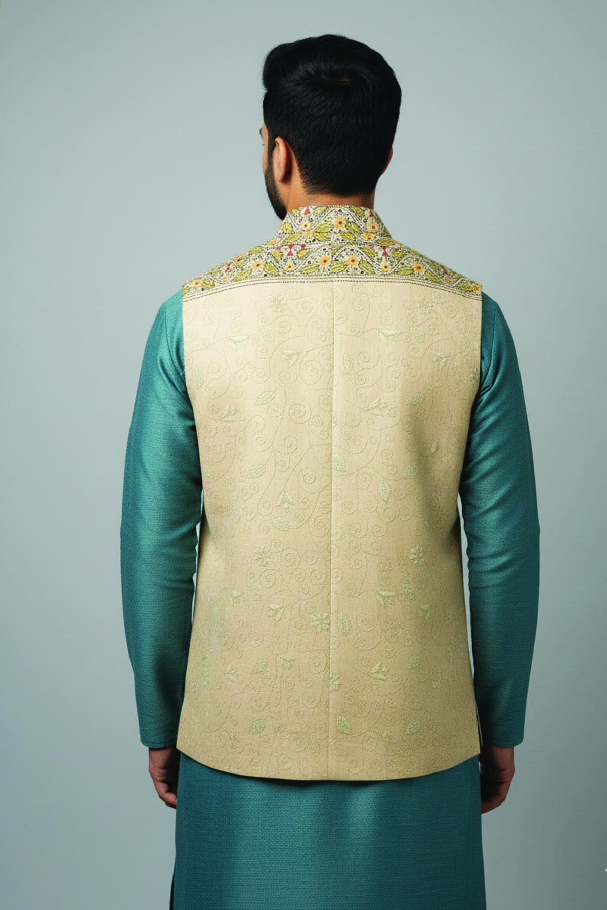 Embellished, Embroidered Bollywood
                                    Organza Saree (Green)