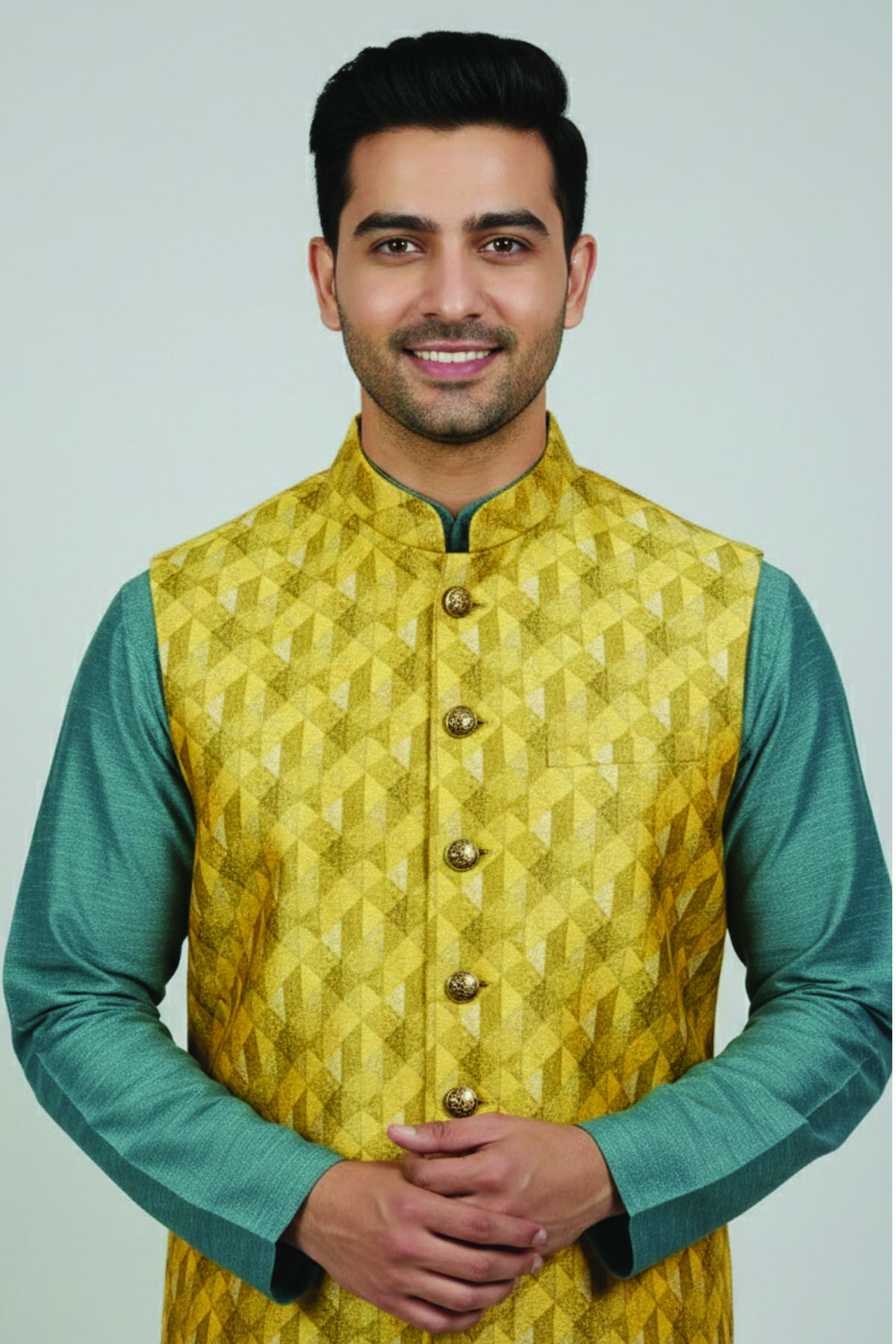Embellished, Embroidered Bollywood
                                    Organza Saree (Green)