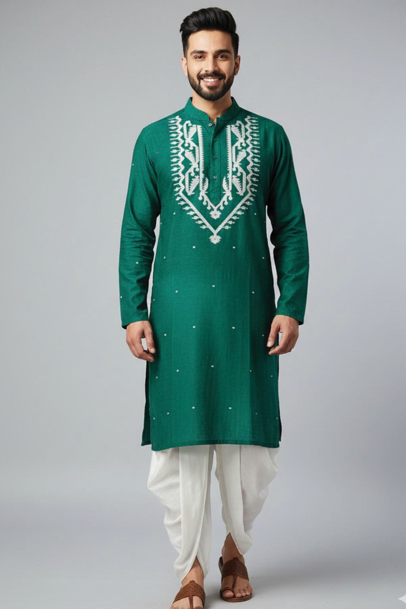 Embellished, Embroidered Bollywood
                                    Organza Saree (Green)