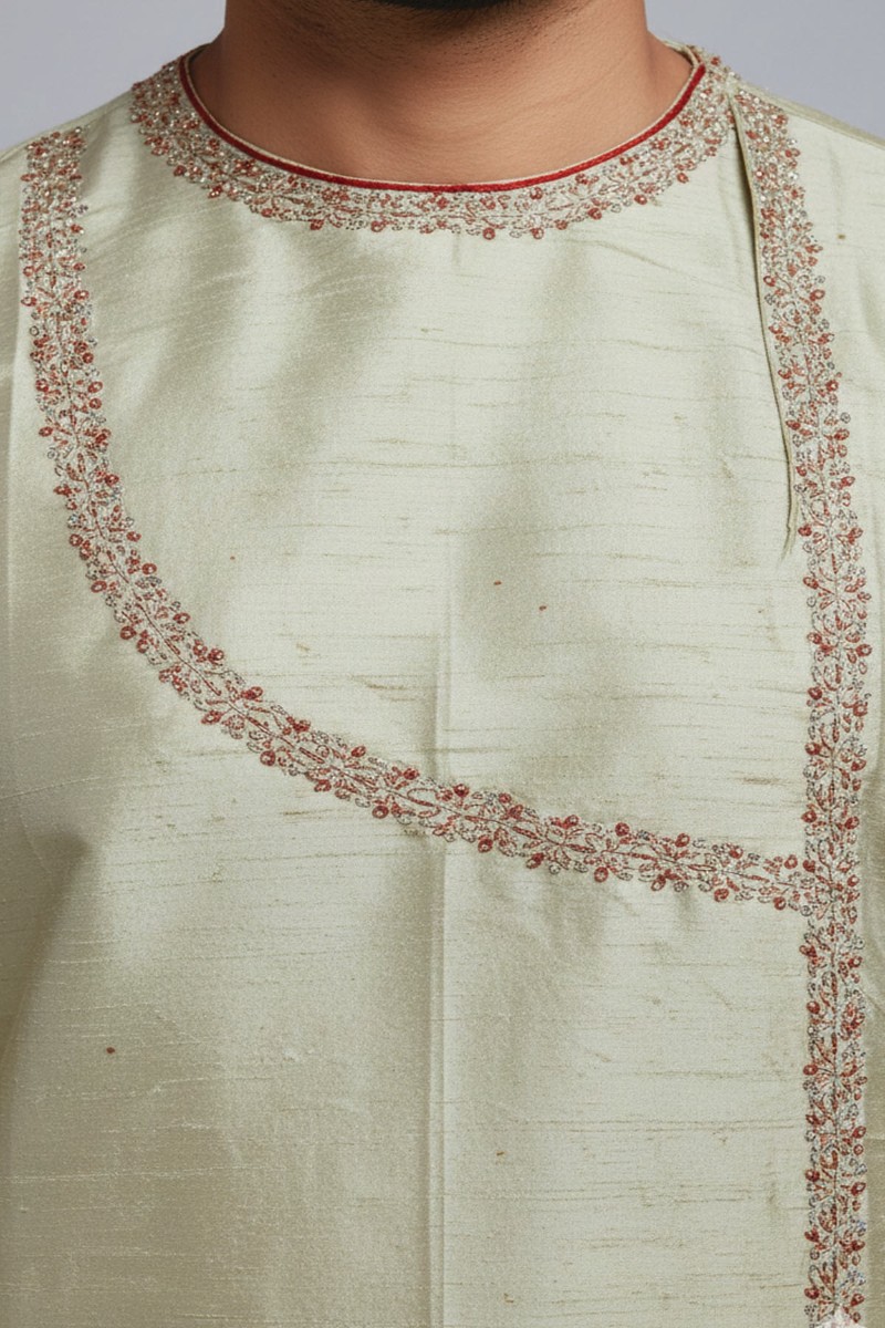 Embellished, Embroidered Bollywood
                                    Organza Saree (Green)