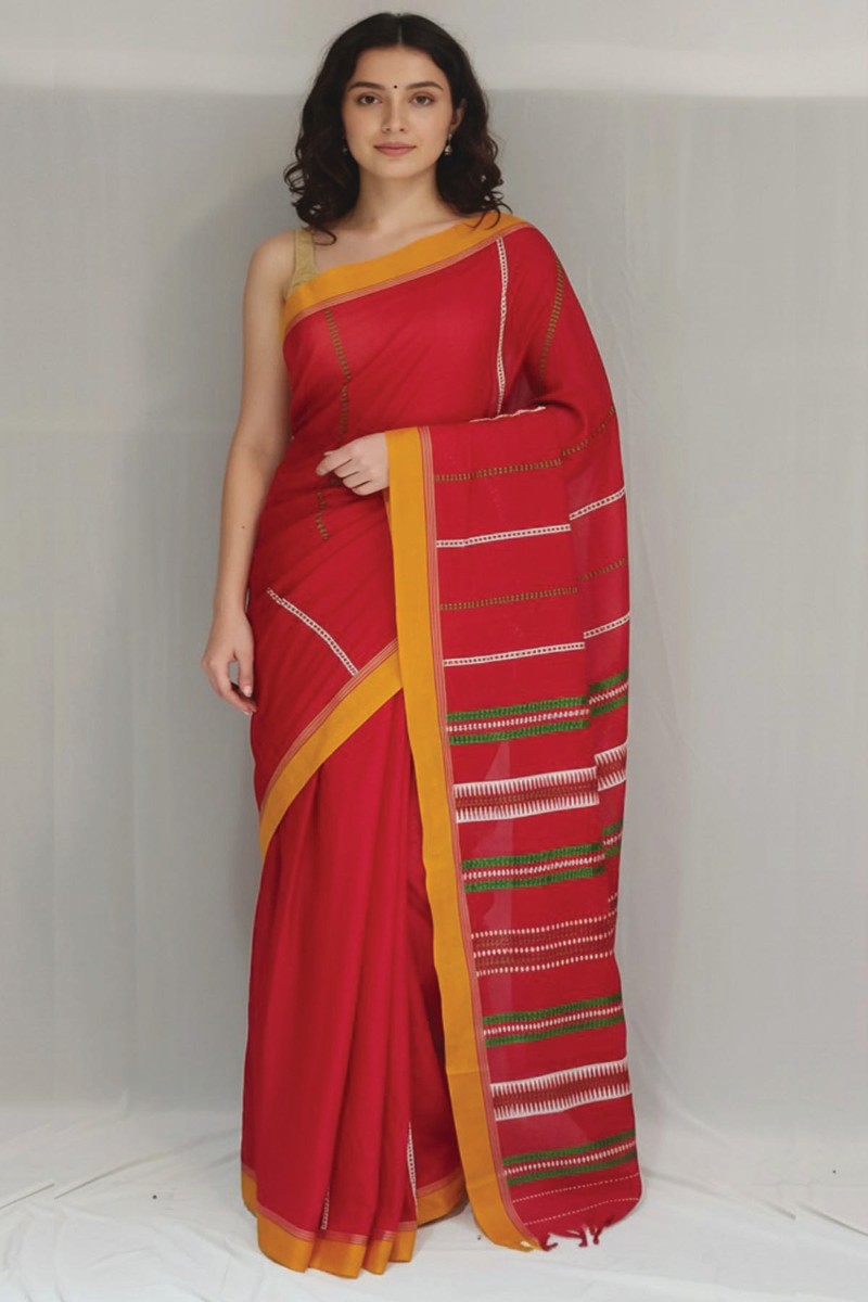 Embellished, Embroidered Bollywood
                                    Organza Saree (Green)