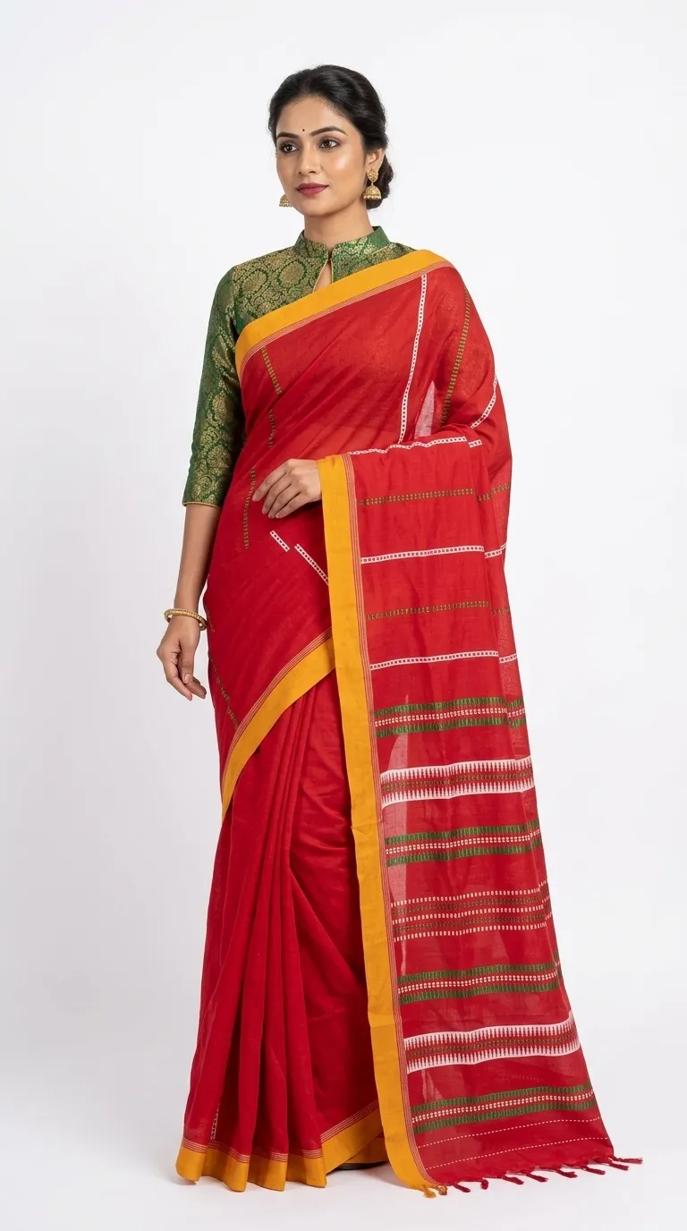 Embellished, Embroidered Bollywood
                                    Organza Saree (Green)