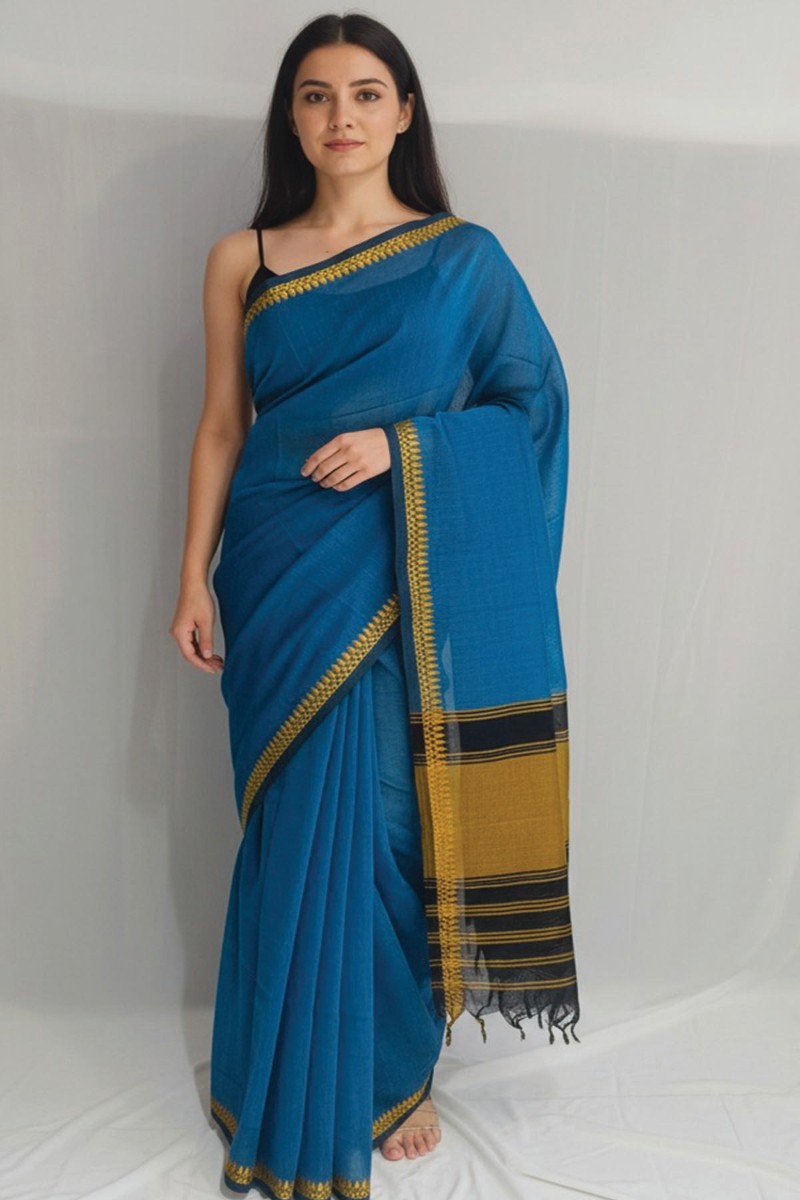 Embellished, Embroidered Bollywood
                                    Organza Saree (Green)