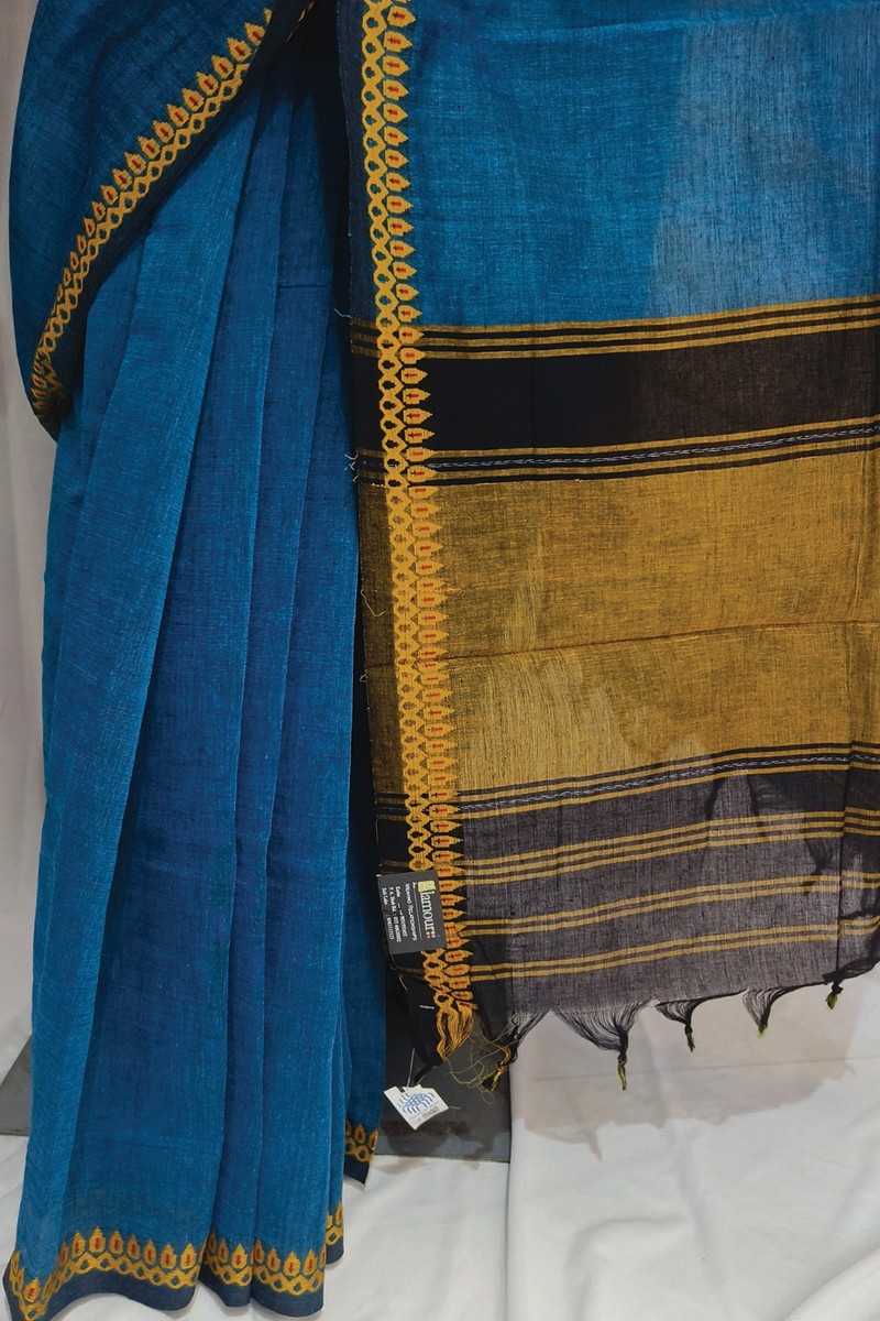 Embellished, Embroidered Bollywood
                                    Organza Saree (Green)