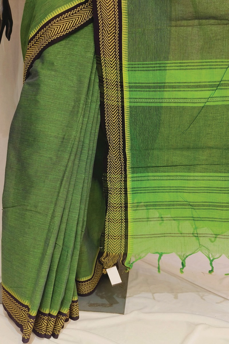 Embellished, Embroidered Bollywood
                                    Organza Saree (Green)