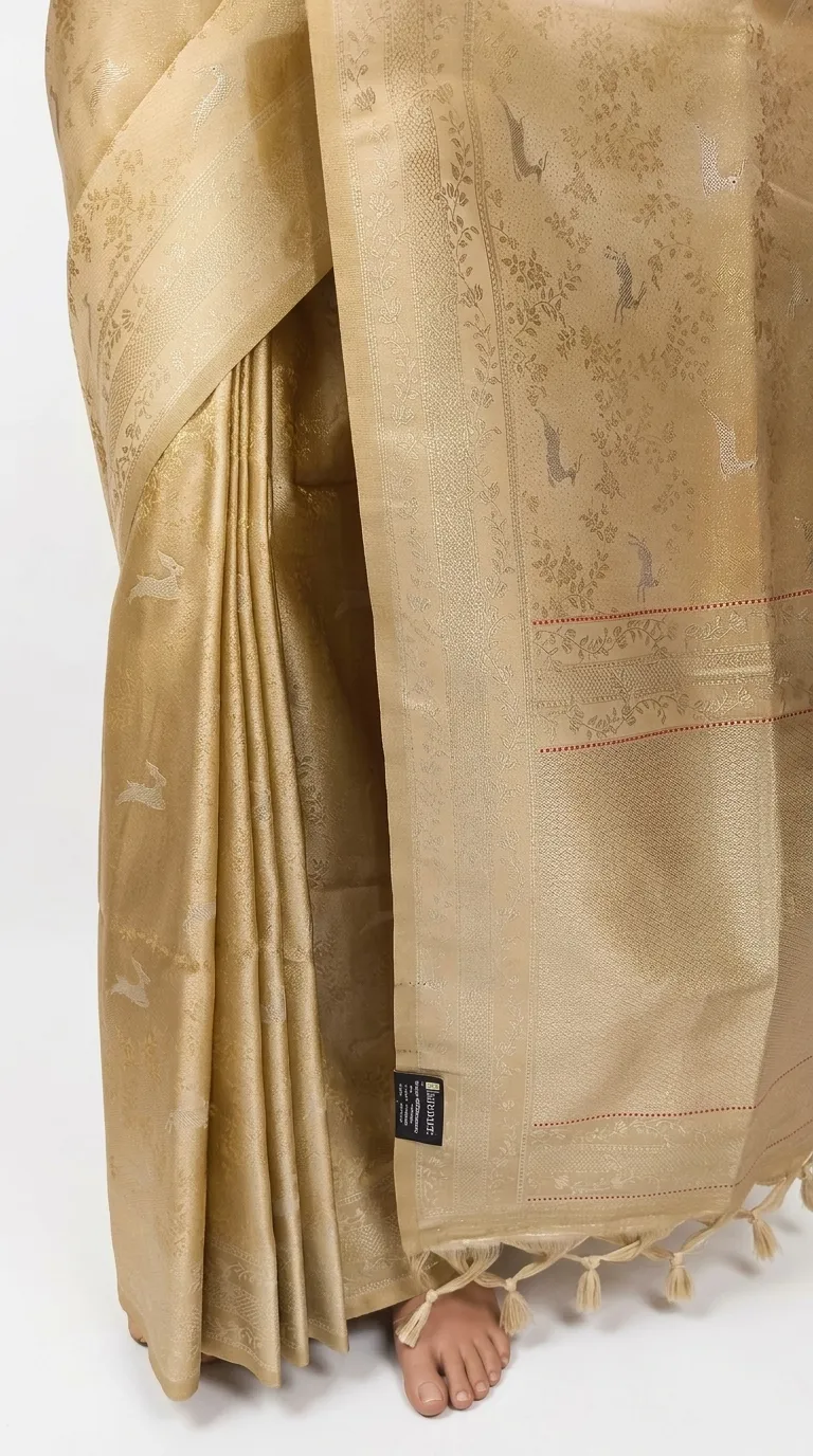Embellished, Embroidered Bollywood
                                    Organza Saree (Green)
