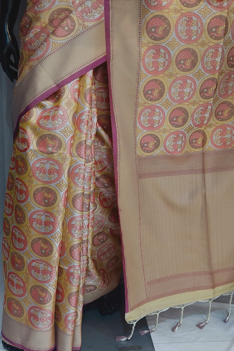 Embellished, Embroidered Bollywood
                                    Organza Saree (Green)