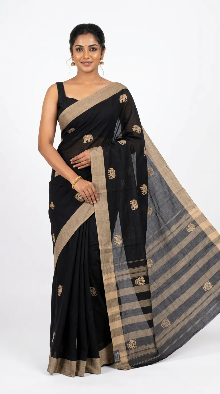 Embellished, Embroidered Bollywood
                                    Organza Saree (Green)