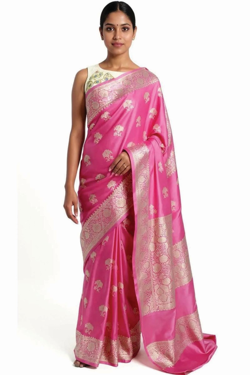 Embellished, Embroidered Bollywood
                                    Organza Saree (Green)