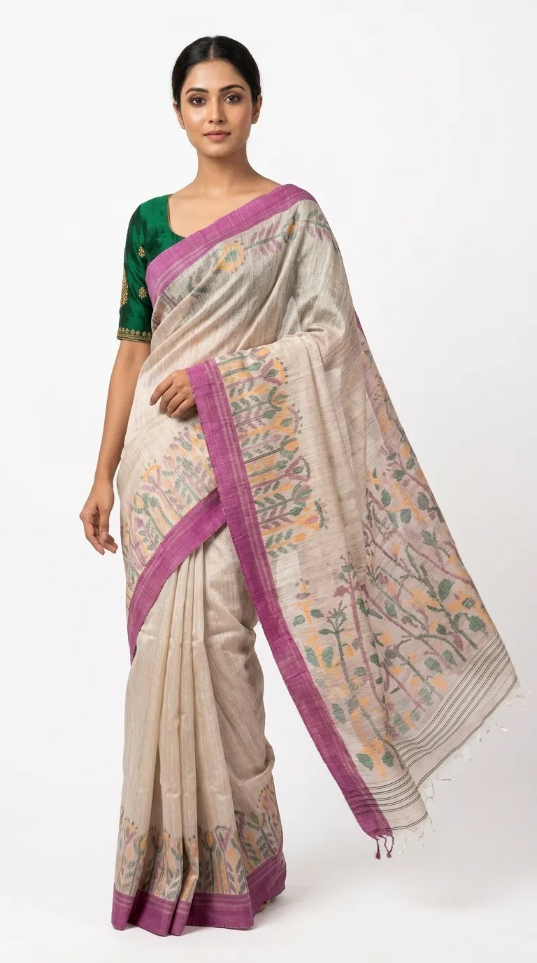 Embellished, Embroidered Bollywood
                                    Organza Saree (Green)