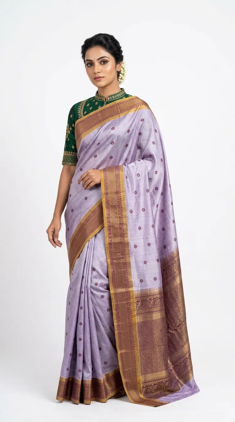Embellished, Embroidered Bollywood
                                    Organza Saree (Green)