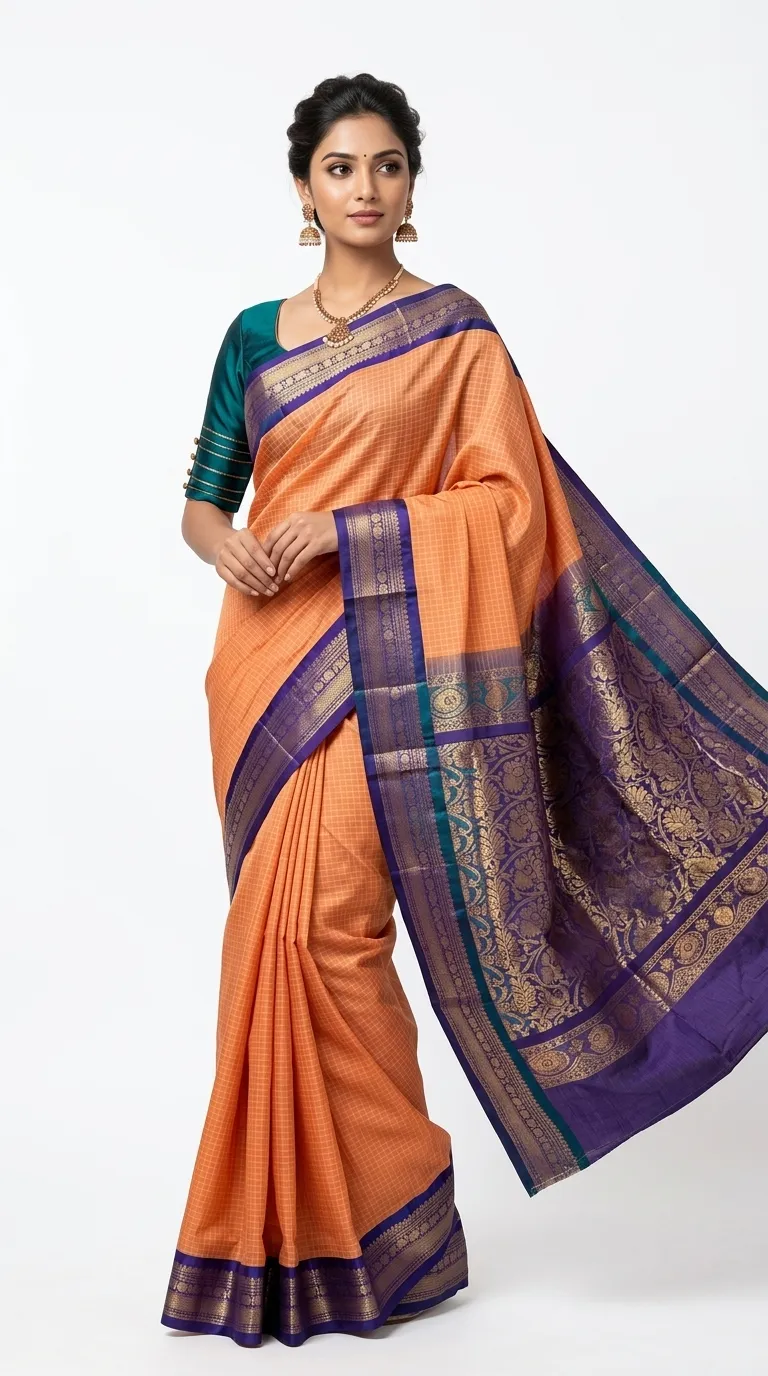Embellished, Embroidered Bollywood
                                    Organza Saree (Green)
