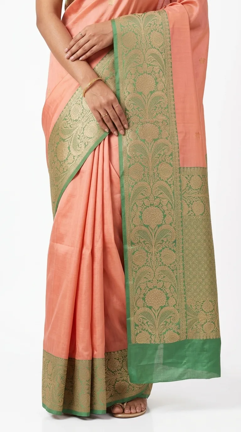 Embellished, Embroidered Bollywood
                                    Organza Saree (Green)
