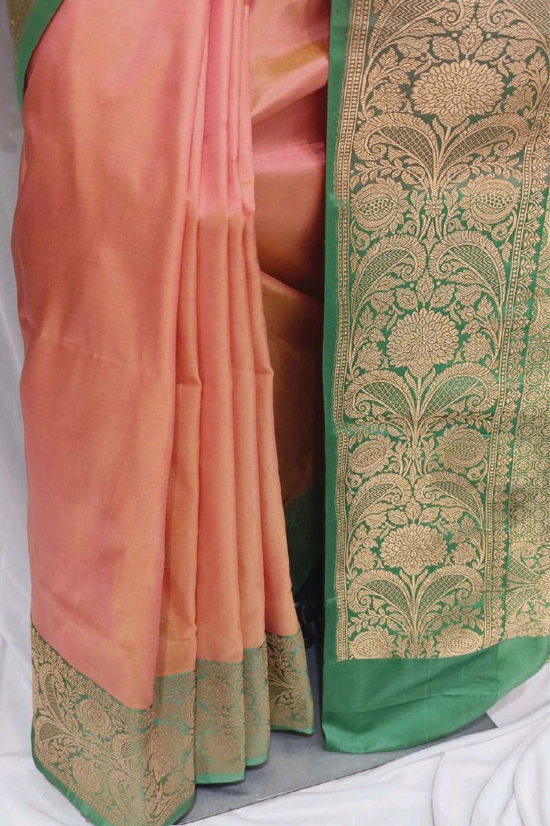 Embellished, Embroidered Bollywood
                                    Organza Saree (Green)