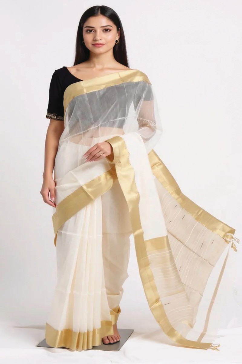 Embellished, Embroidered Bollywood
                                    Organza Saree (Green)