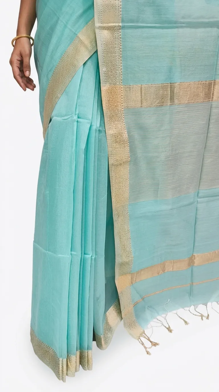Embellished, Embroidered Bollywood
                                    Organza Saree (Green)