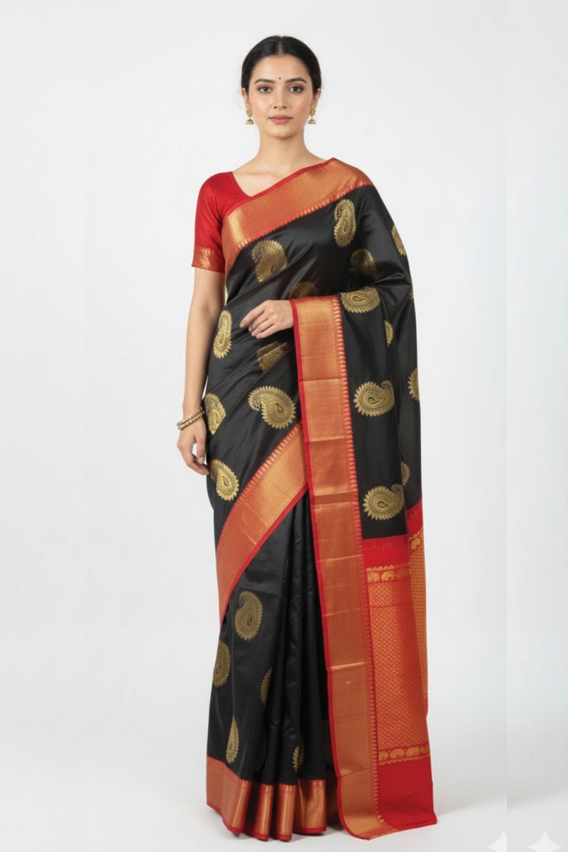 Embellished, Embroidered Bollywood
                                    Organza Saree (Green)