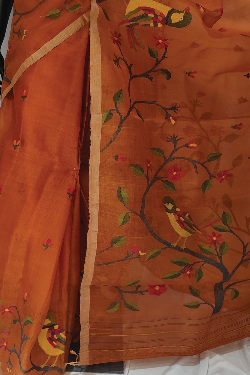Embellished, Embroidered Bollywood
                                    Organza Saree (Green)