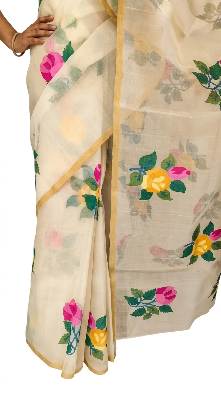 Embellished, Embroidered Bollywood
                                    Organza Saree (Green)
