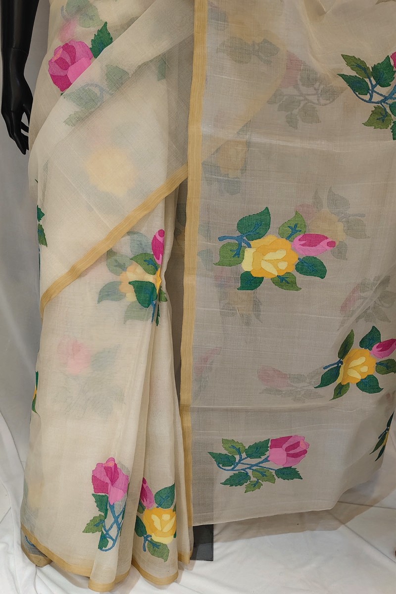 Embellished, Embroidered Bollywood
                                    Organza Saree (Green)