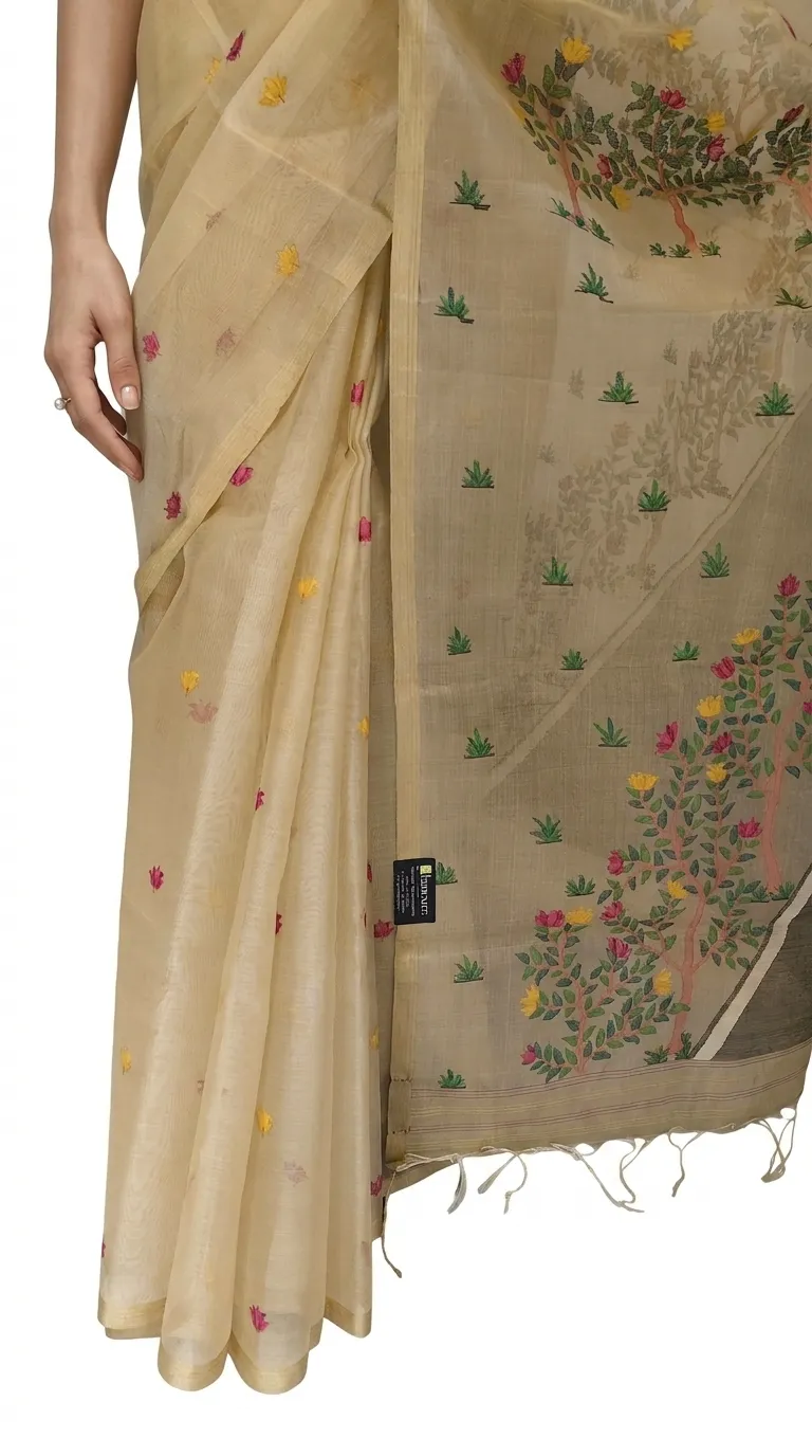Embellished, Embroidered Bollywood
                                    Organza Saree (Green)