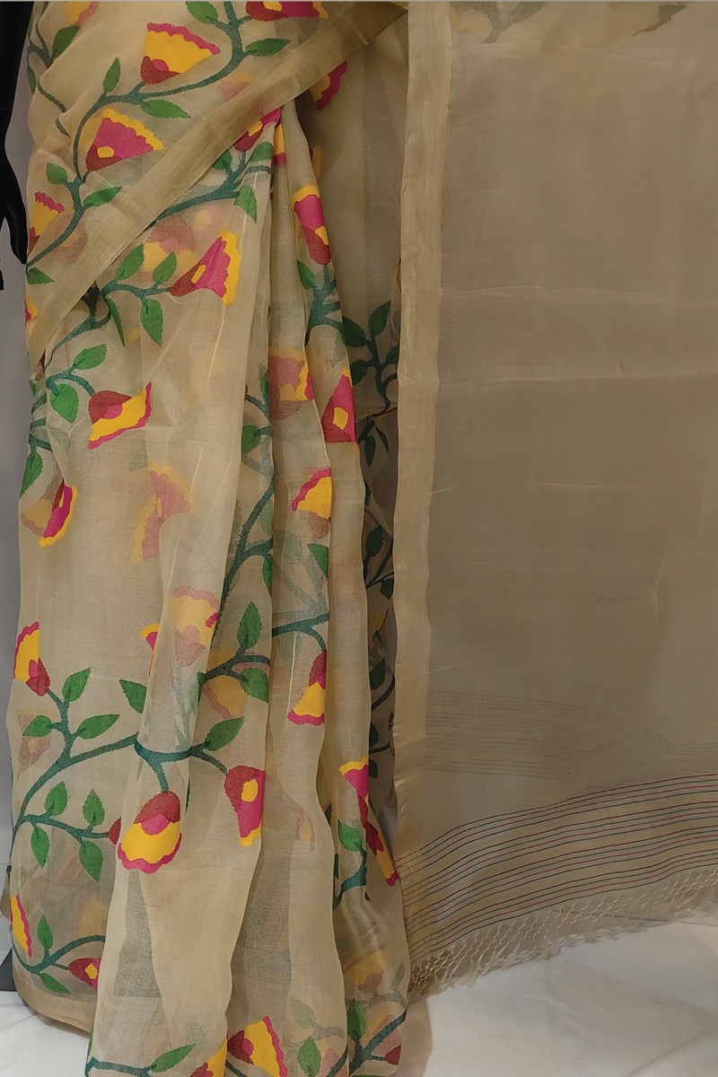 Embellished, Embroidered Bollywood
                                    Organza Saree (Green)