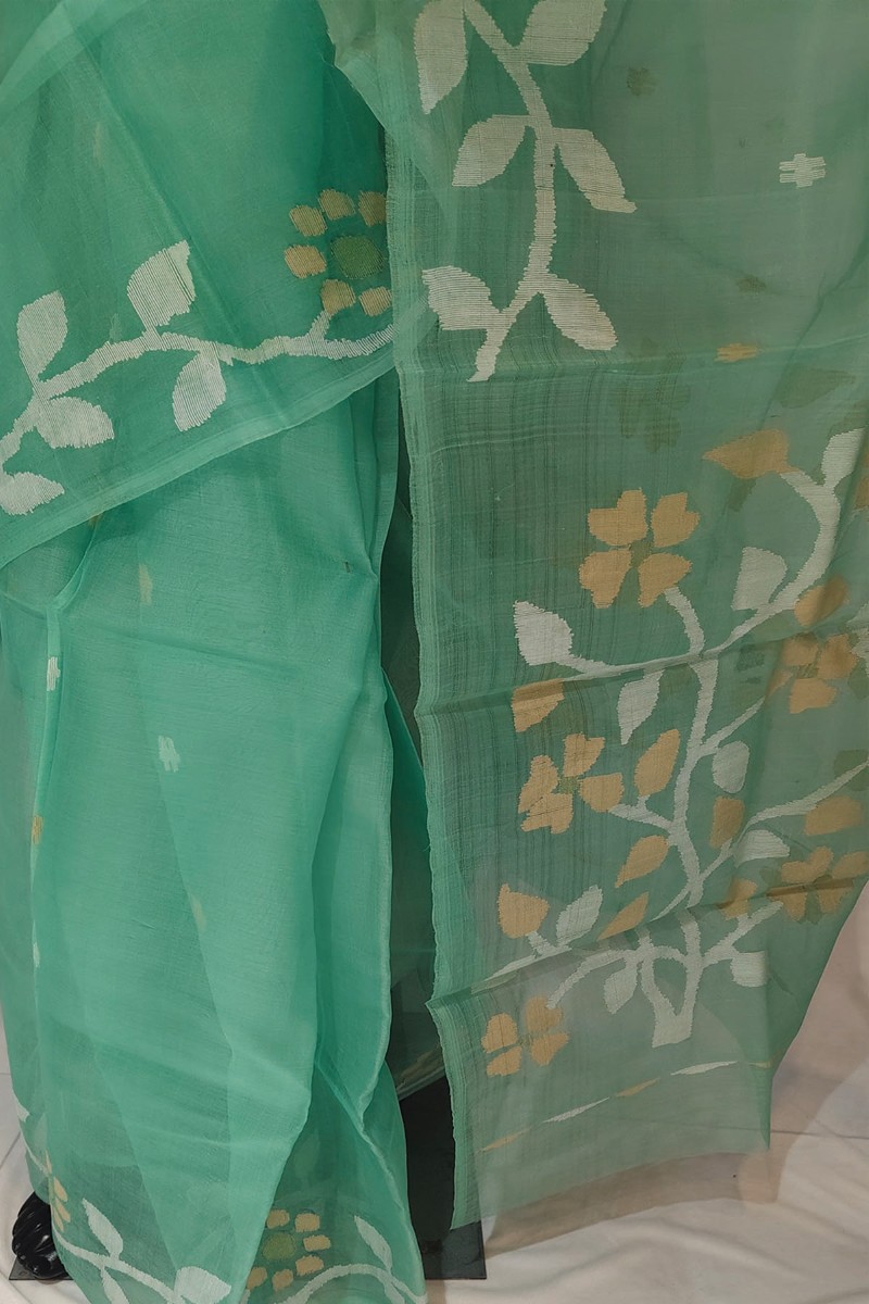 Embellished, Embroidered Bollywood
                                    Organza Saree (Green)