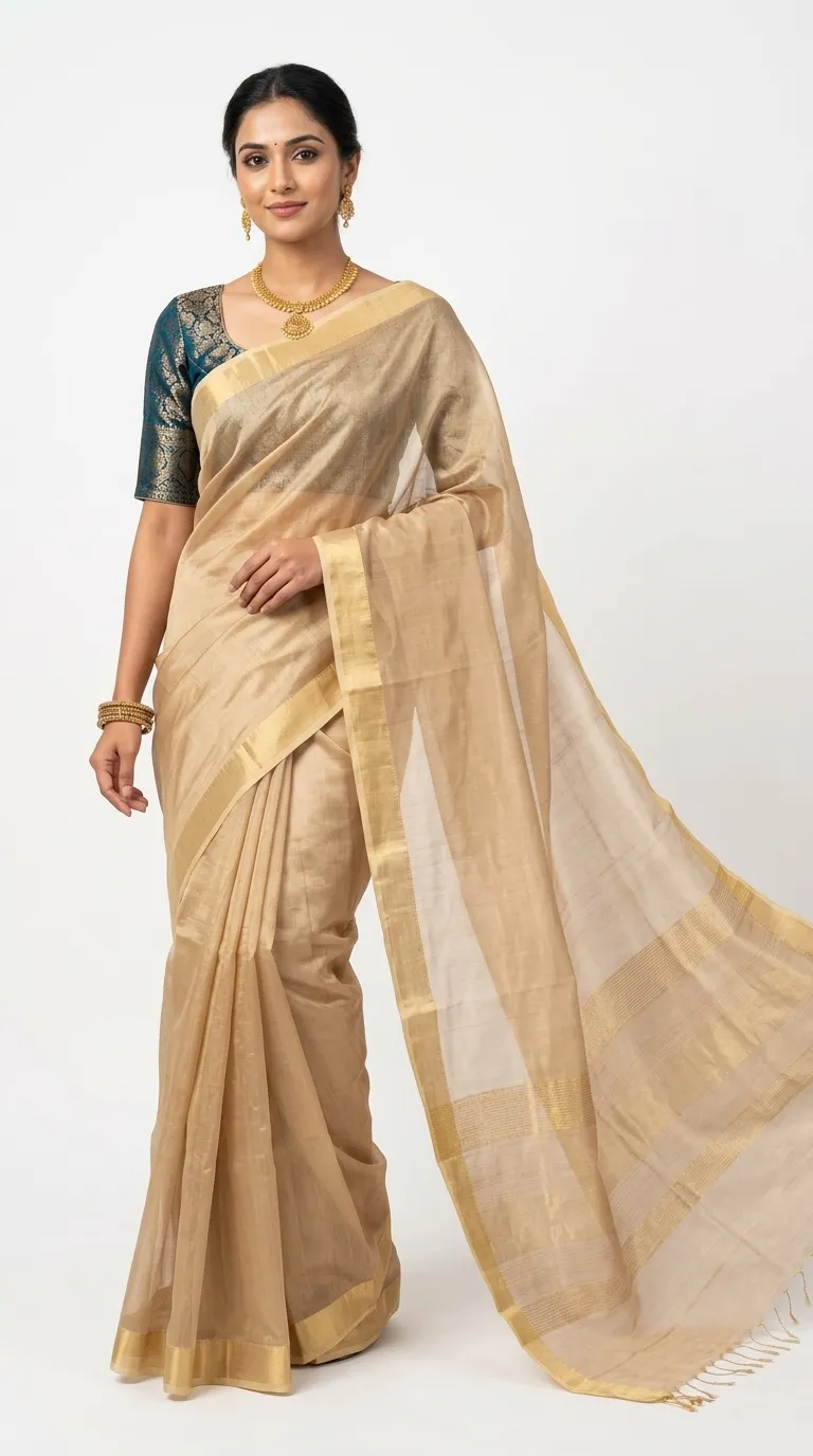 Embellished, Embroidered Bollywood
                                    Organza Saree (Green)