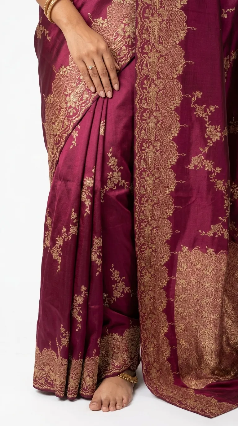 Embellished, Embroidered Bollywood
                                    Organza Saree (Green)