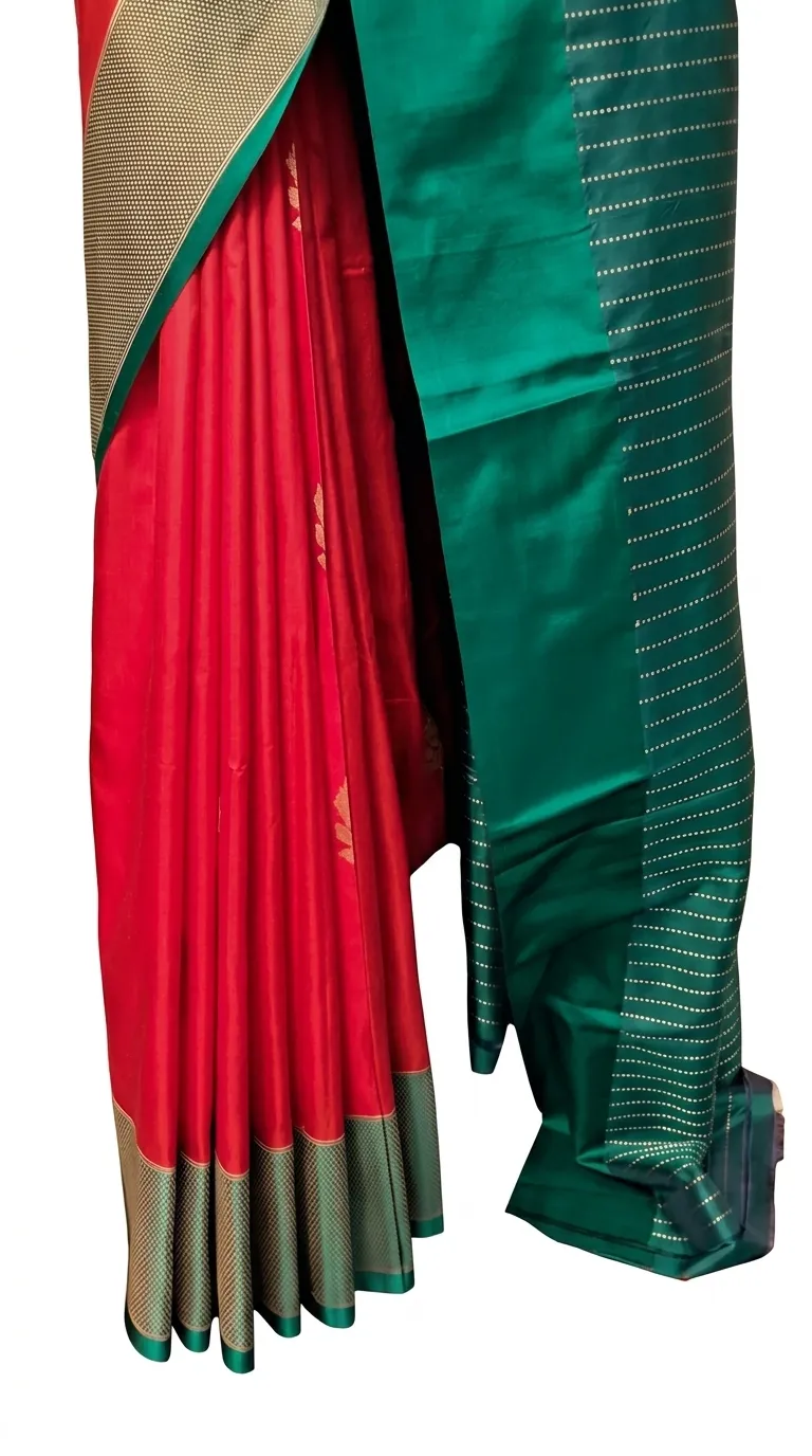 Embellished, Embroidered Bollywood
                                    Organza Saree (Green)