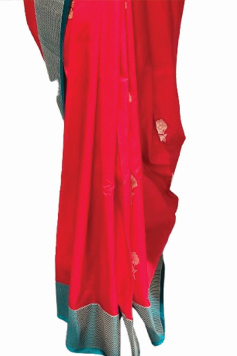 Embellished, Embroidered Bollywood
                                    Organza Saree (Green)