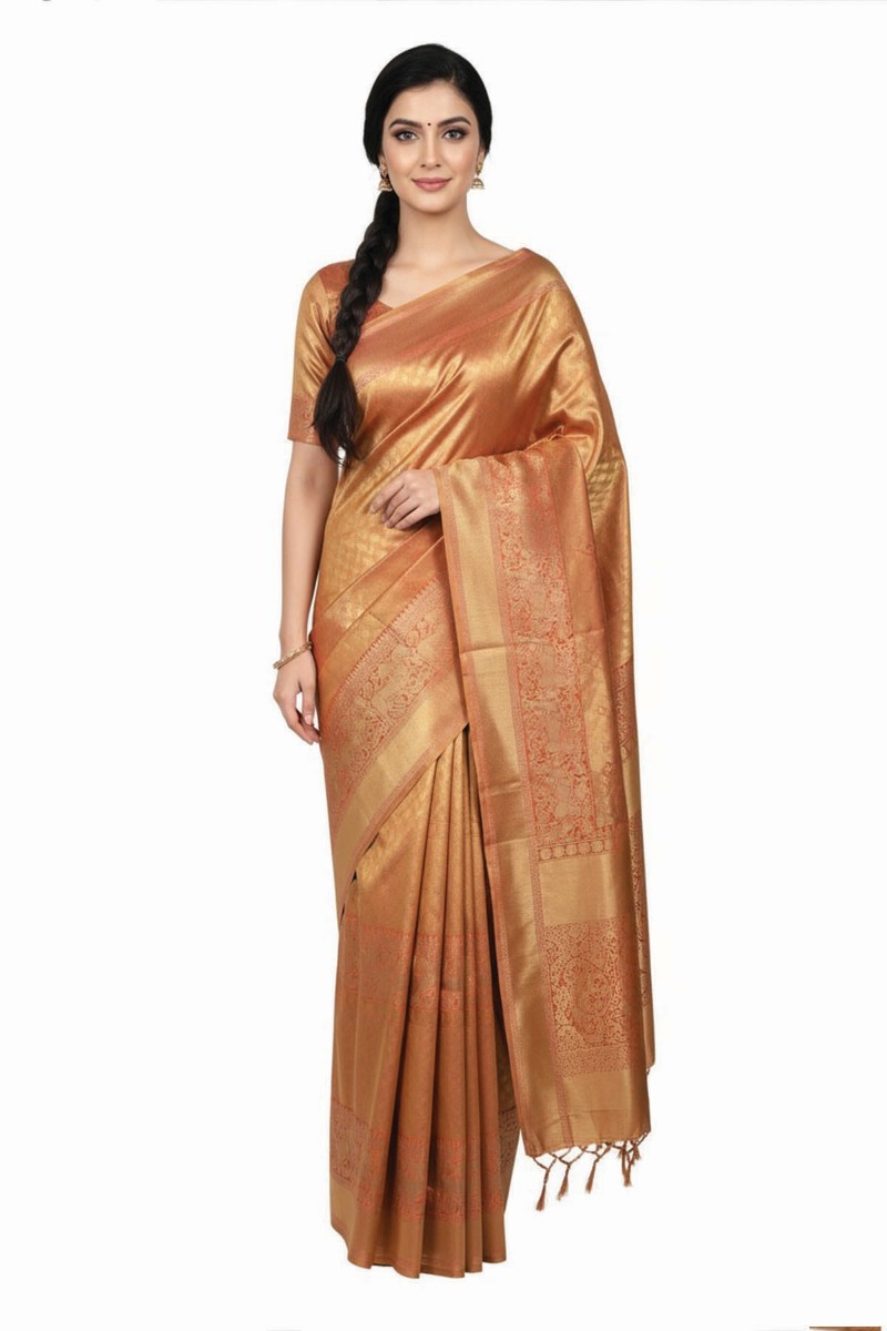 Embellished, Embroidered Bollywood
                                    Organza Saree (Green)