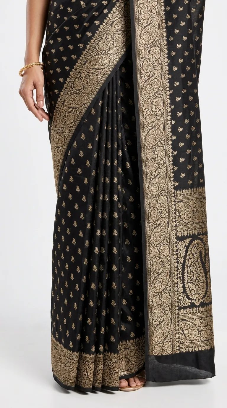 Embellished, Embroidered Bollywood
                                    Organza Saree (Green)